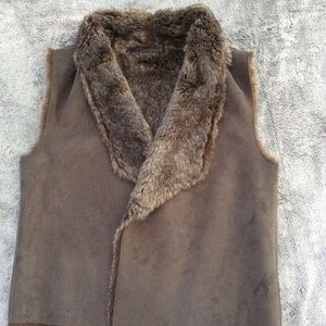 Faux fur/suede vest